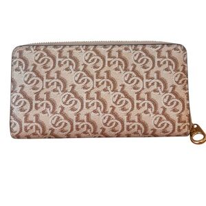 Coach Long Zip Around Wallet with Signature Monogram Print